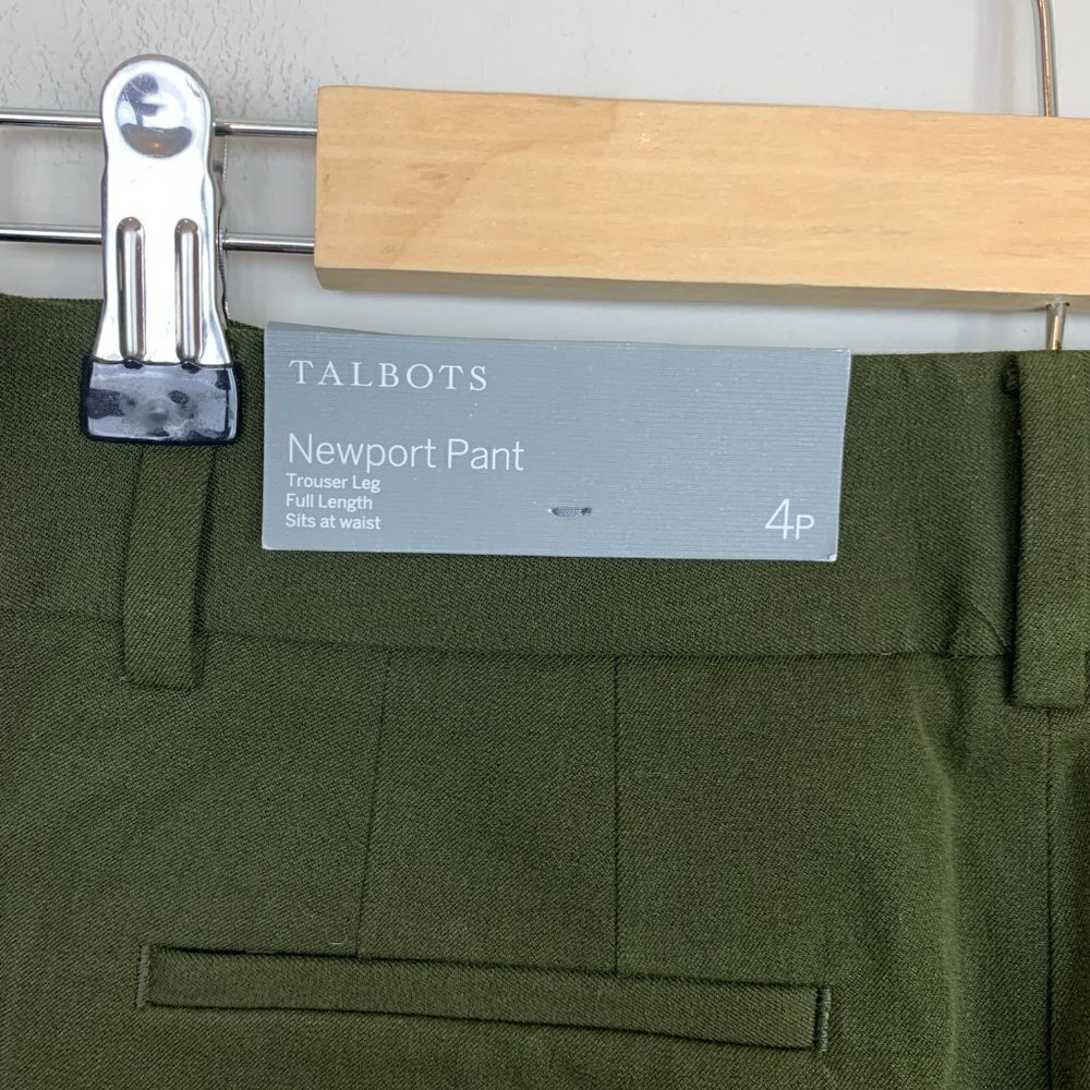 Talbots Newport Pant - Size 4P - Green - NEW - Picture 6 of 10